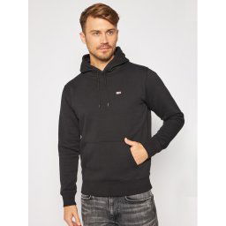 Tommy Jeans Pulóver Regular Fleece DM0DM09593 Fekete Regular Fit