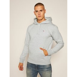 Tommy Jeans Pulóver Regular Fleece DM0DM09593 Szürke Regular Fit