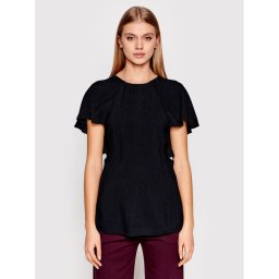 Victoria Victoria Beckham Blúz Drape 1122WTP003178A Fekete Regular Fit