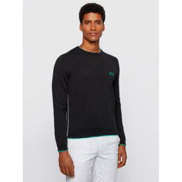 Boss Sweater Riston 50440679 Fekete Regular Fit