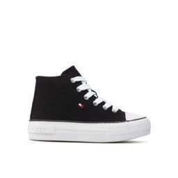 Tommy Hilfiger Tornacipő High Top Lace-Up Sneaker T3A4-32119-0890 Fekete