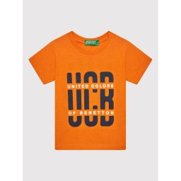 United Colors Of Benetton Póló 3I1XG100G Narancssárga Regular Fit
