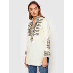 Tory Burch Tunika Embroidered 87518 Bézs Relaxed Fit