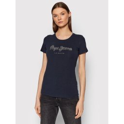 Pepe Jeans Póló Beatrice PL504434 Sötétkék Slim Fit