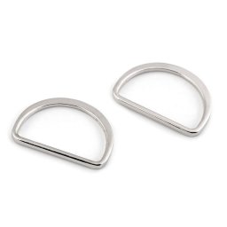 Lapos profilú D félkarika, 30mm, nikkel, 10db, 750955