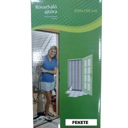 Szúnyogháló ajtóra 220100 cm fekete SZH SZALAG FEK