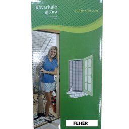 Szúnyogháló ajtóra 220100 cm fehér SZH SZALAG FEH