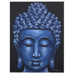Buddha festmény - Kék Brokát Hatás