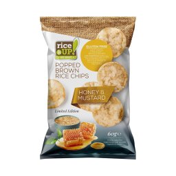 Rice Up teljes kiőrlésű chips mézes-mustáros ízesítéssel 60g