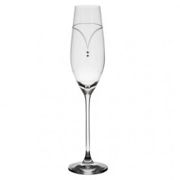 Üveg pohár swarovski dísszel pezsgő 210ml átlátszó [2 db]