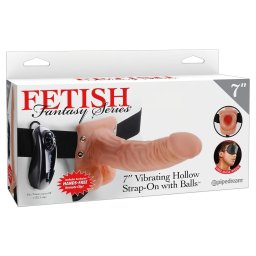 Pipedream Fetish Strap-on 7 - felcsatolható vibrátor hámmal (testszínű)
