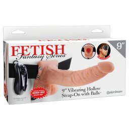 Pipedream Fetish Strap-on 9 - felcsatolható vibrátor hámmal (testszínű)