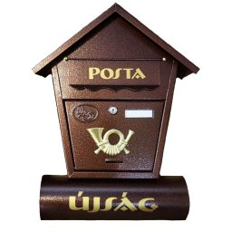 Zárható fém postaláda újságtartóval (hegyes) - Postaláda