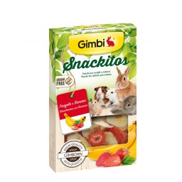 Gimbi Snackitos eper és banán ízű jutalomfalat rágcsálóknak 60g
