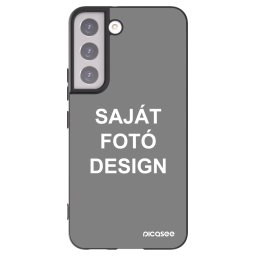 Fekete szilikon tok az alábbi mobiltelefonokra Samsung Galaxy S22 5G - Saját fotó/motívum
