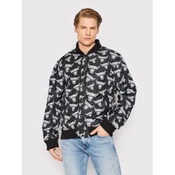 New Era Bomber dzseki Chicago Bulls All Over Logo 12893178 Fekete Regular Fit