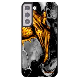 Fekete szilikon tok az alábbi mobiltelefonokra Samsung Galaxy S22+ 5G - Black Gold