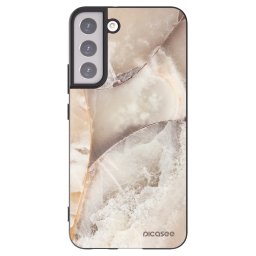 Fekete szilikon tok az alábbi mobiltelefonokra Samsung Galaxy S22+ 5G - Cream marble