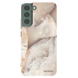 Átlátszó szilikon tok az alábbi mobiltelefonokra Samsung Galaxy S22+ 5G - Cream marble