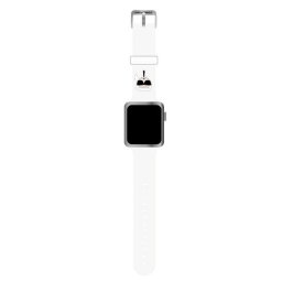 Karl Lagerfeld Silicone Karl's Head Apple Watch óraszíj 42/44/45mm (fehér)