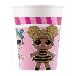 Papír pohár, Lol Girl, 2 dl, 8 db/csomag