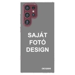 Átlátszó szilikon tok az alábbi mobiltelefonokra Samsung Galaxy S22 Ultra 5G - Saját fotó/motívum
