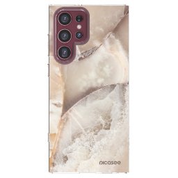 Átlátszó szilikon tok az alábbi mobiltelefonokra Samsung Galaxy S22 Ultra 5G - Cream marble