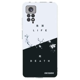 Átlátszó szilikon tok az alábbi mobiltelefonokra Xiaomi Redmi Note 11 - Life - Death
