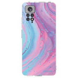 Átlátszó szilikon tok az alábbi mobiltelefonokra Xiaomi Redmi Note 11 - Pink liquid