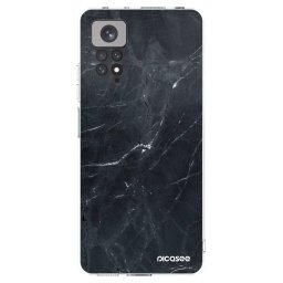 Átlátszó szilikon tok az alábbi mobiltelefonokra Xiaomi Redmi Note 11 - Black marble