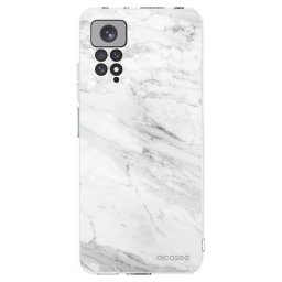 Átlátszó szilikon tok az alábbi mobiltelefonokra Xiaomi Redmi Note 11 - White marble