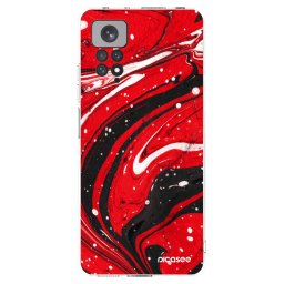 Átlátszó szilikon tok az alábbi mobiltelefonokra Xiaomi Redmi Note 11S 4G - Red black