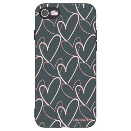Fekete szilikon tok az alábbi mobiltelefonokra Apple iPhone SE 2022 - Lots of love