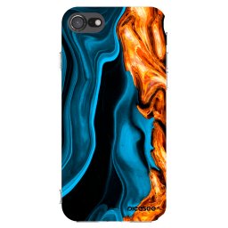 Átlátszó szilikon tok az alábbi mobiltelefonokra Apple iPhone SE 2022 - Gold blue