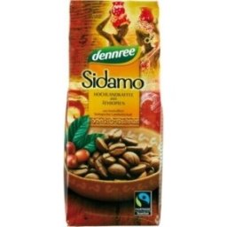 Dennree bio sidamo pörkölt kávé - 250g