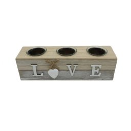 Mécsestartó Love felirattal