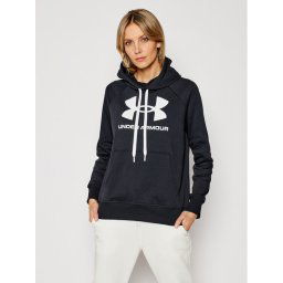 Under Armour Pulóver Ua Rival Fleece Logo 1356318 Fekete Loose Fit