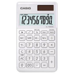 Zsebszámológép 10 számjegy CASIO SL 1000 fehér PN: SL-1000-SC-WE