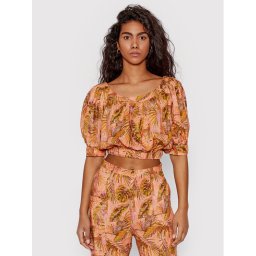 Desigual Blúz Safar 22SWBW32 Narancssárga Regular Fit