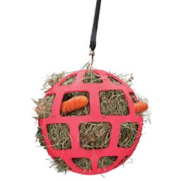 Hay Slow Feeder Rugalmas gömb szénaadagoló lovak számára 22 cm rózsaszín
