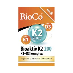 BioCo Bioaktív K2 200 K1+D3 komplex tabletta 60x