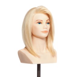 Pivot Point Alicia vállas szőke szemléltetőfej humán hajjal, 20-30 cm