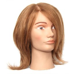 Pivot Point Britney szemléltetőfej humán hajjal, 20 cm