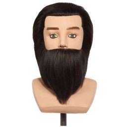 Pivot Point Giovanni vállas szemléltetőfej humán hajjal, szakállas 20 cm