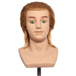 Pivot Point Tony vállas szemléltetőfej humán hajjal, barna 30 cm ()