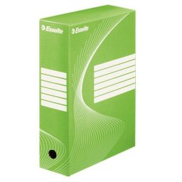 ESSELTE Archiválódoboz, A4, 100 mm, karton, ESSELTE "Boxycolor", zöld