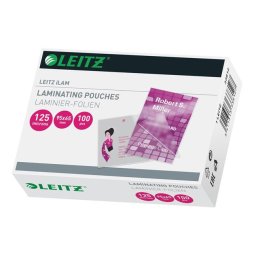 LEITZ Meleglamináló fólia, 125 mikron, 65x95 mm, fényes, LEITZ "iLam"
