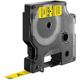 DYMO Feliratozógép szalag, 9 mm x 7 m, DYMO "D1", sárga-fekete