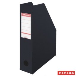 ESSELTE Iratpapucs, PVC/karton, 70 mm, összehajtható, ESSELTE, Vivida fekete