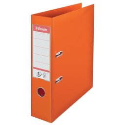 ESSELTE Iratrendező, 75 mm, A4, PP, élvédő sínnel, ESSELTE "Standard", narancssárga